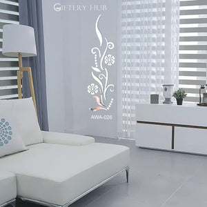 3D Flower Acrylic Wall Sticker for Home Decoration - AWA-026