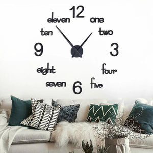 Acrlyic Wall Clock with 12 inch needles