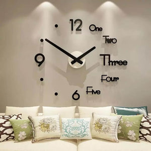 3D Numbers Wall Clock for home and office decoration - EU3D-066
